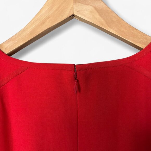 Tory Burch Megan A-Line Red Dress with Cap Sleeves Womens Size 4 Holiday Party - Picture 7 of 10